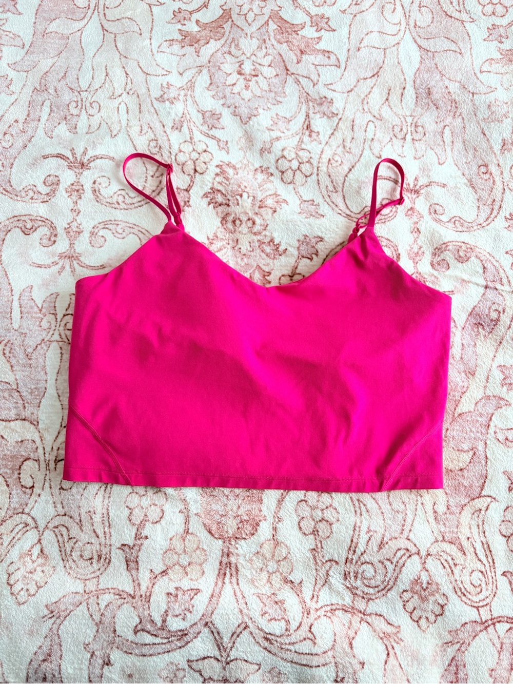 lululemon athletica Hot Pink Spaghetti Strap Crop Cami
